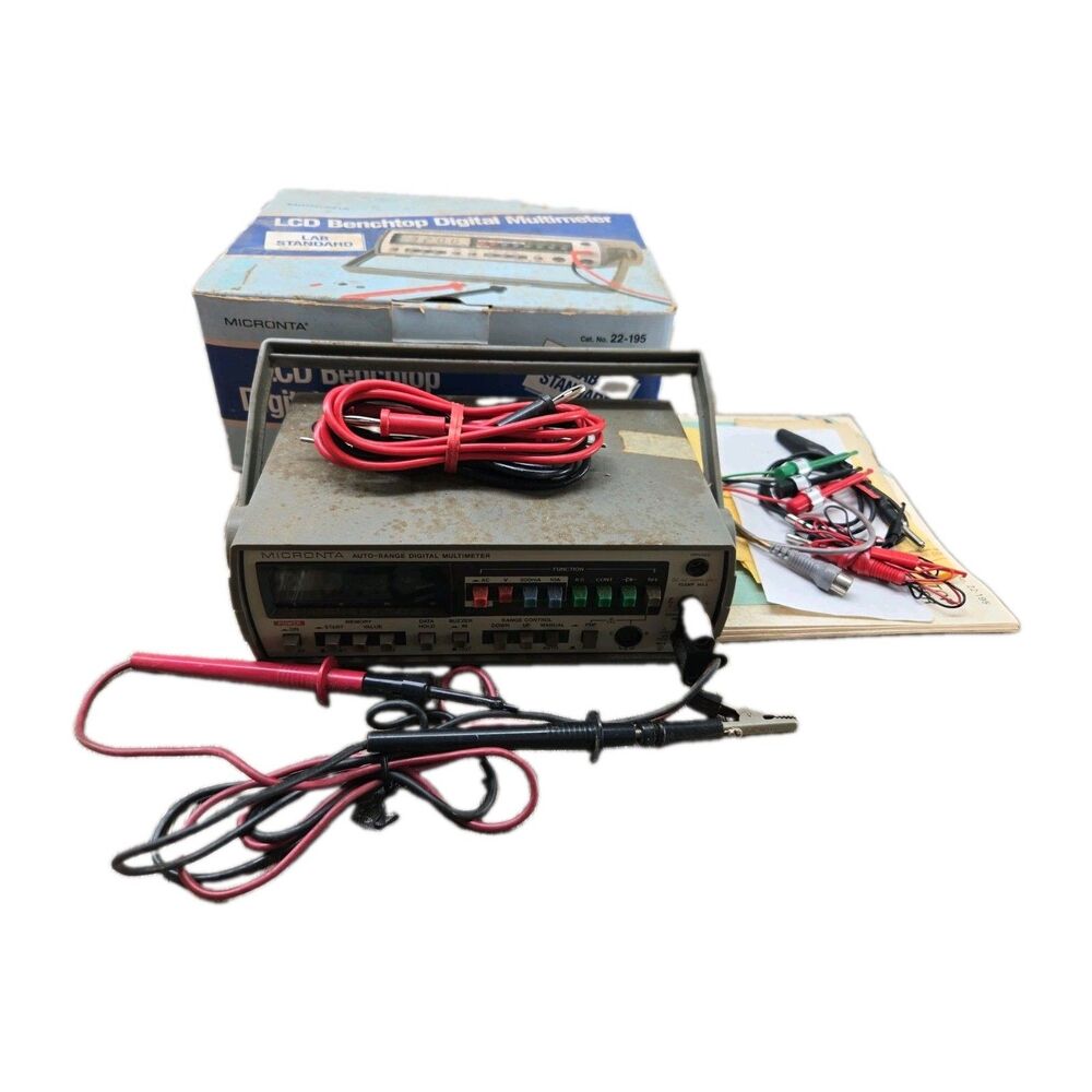 Micronta Bench Top LCD Digital Multimeter True RMS 22-175 Radio Shack with Box